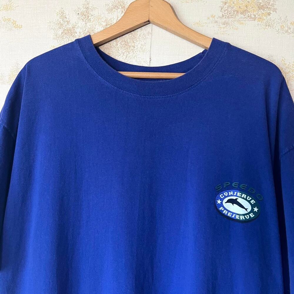 Vintage 90s Speedo Water Symphony Dolphin T-Shirt | Conserve Preserve | Size XL